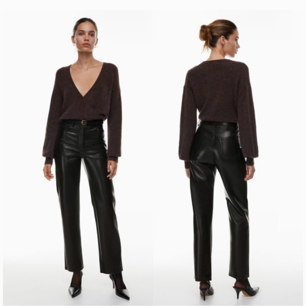 Aritzia Wilfred Melina Vegan Leather Ankle Pant, Sz 2
